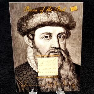 Authentic Johannes Gutenberg Handwriting Relic Piece of History Amazing Inventor